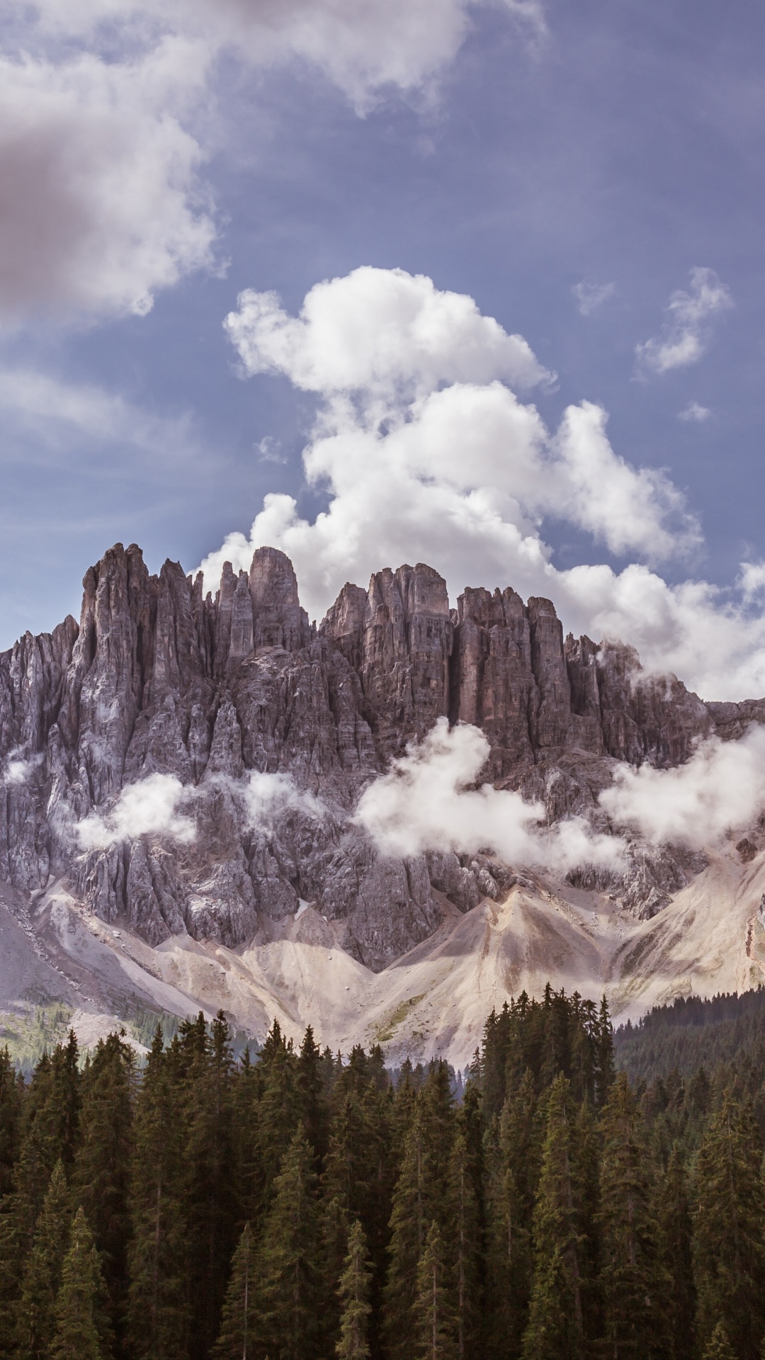 Karersee, Dolomites, Cloud, Mountain, Plant. Wallpaper in 1080x1920 Resolution