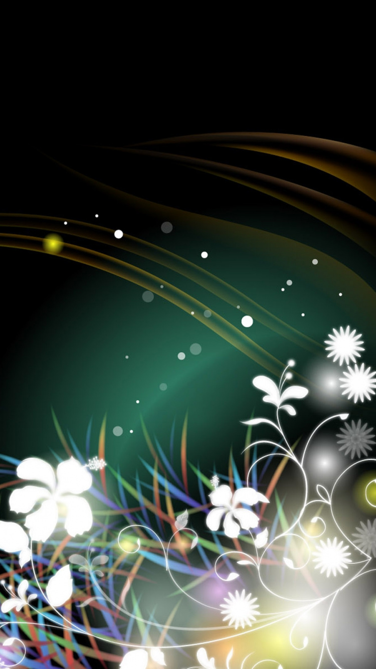 Blue and Green Lights With Blue and White Lights. Wallpaper in 750x1334 Resolution