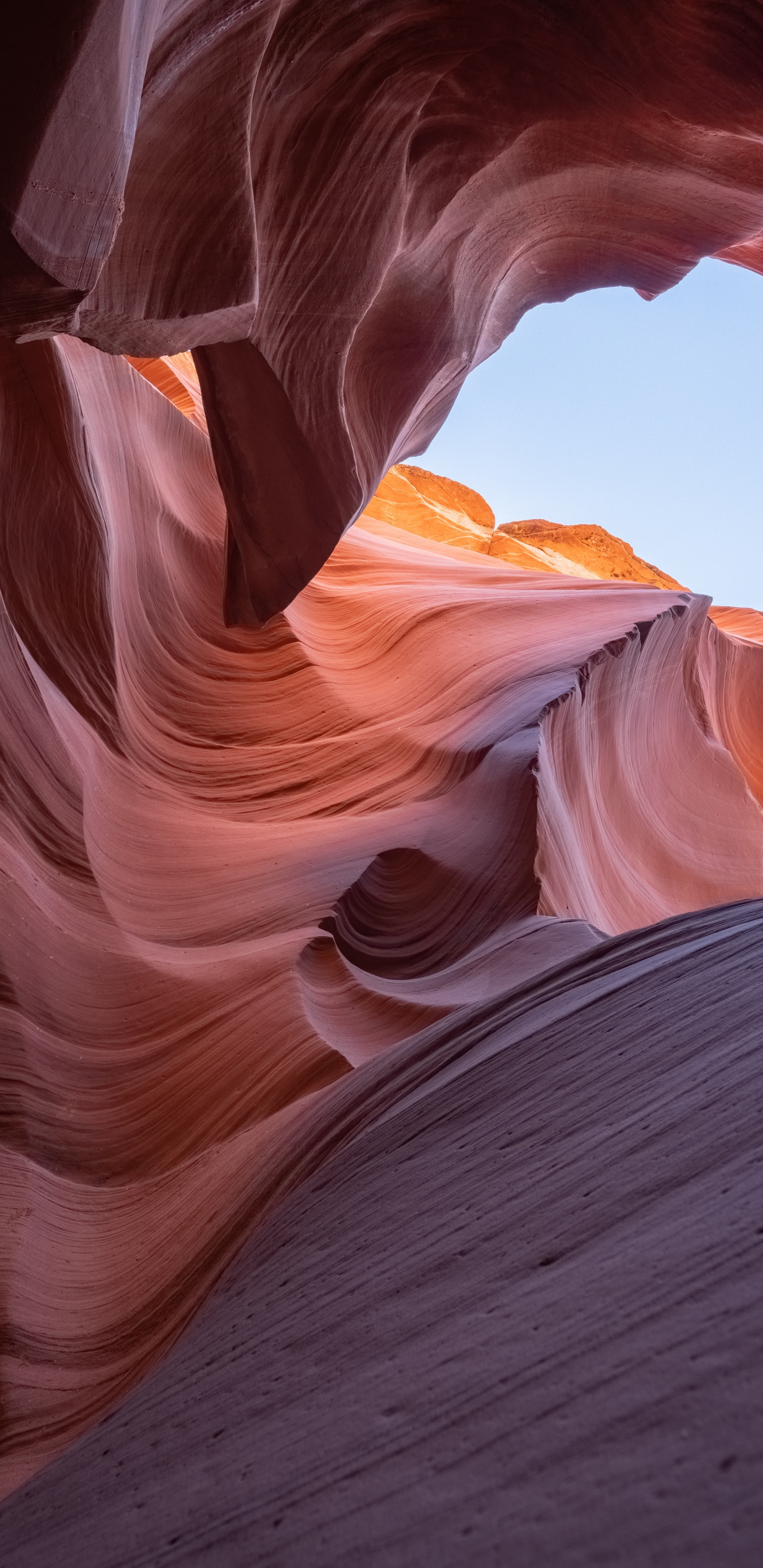 Antelope Canyon, Canyon, Orange, Geologie, Rock. Wallpaper in 1440x2960 Resolution