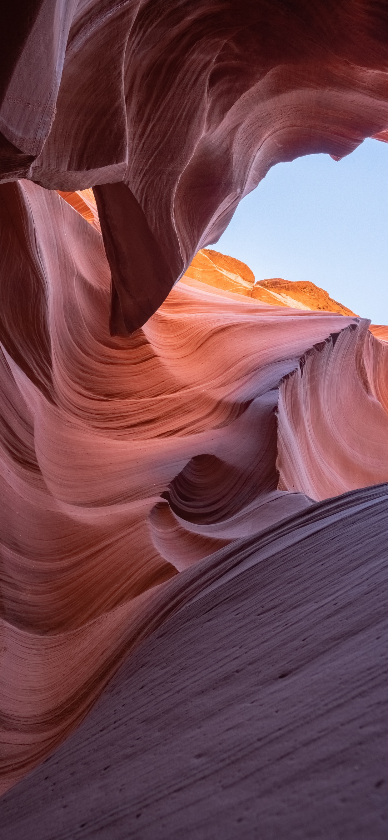 Antelope Canyon, Canyon, Orange, Red, Formation. Wallpaper in 1242x2688 Resolution