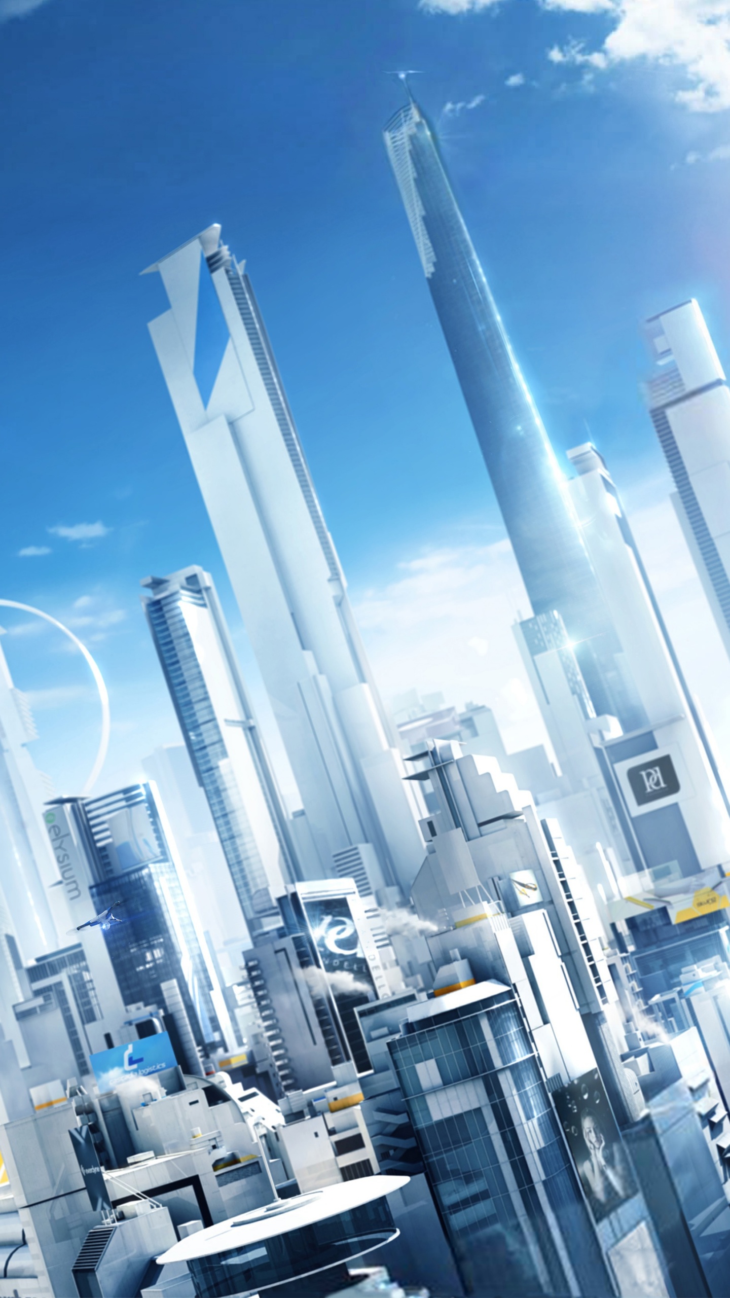 White and Gray Metal Towers. Wallpaper in 1440x2560 Resolution