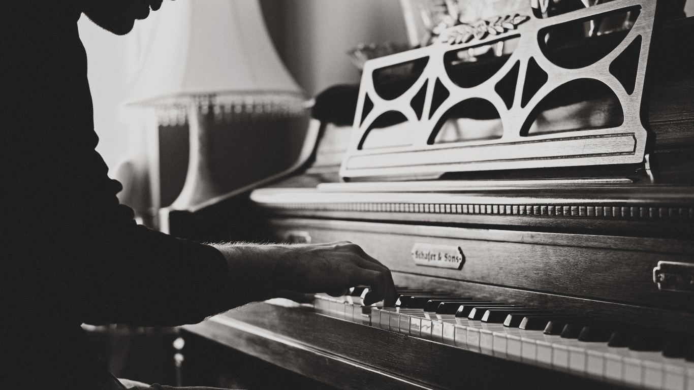 Piano, Guitar, Player Piano, Pianist, Spinet. Wallpaper in 1366x768 Resolution
