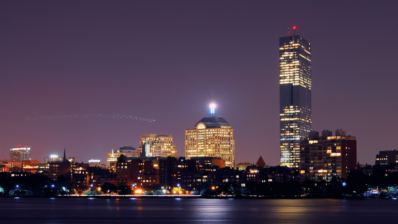 波士顿, 天际线, 城市景观, 城市, 里程碑 壁纸 1280x720 允许
