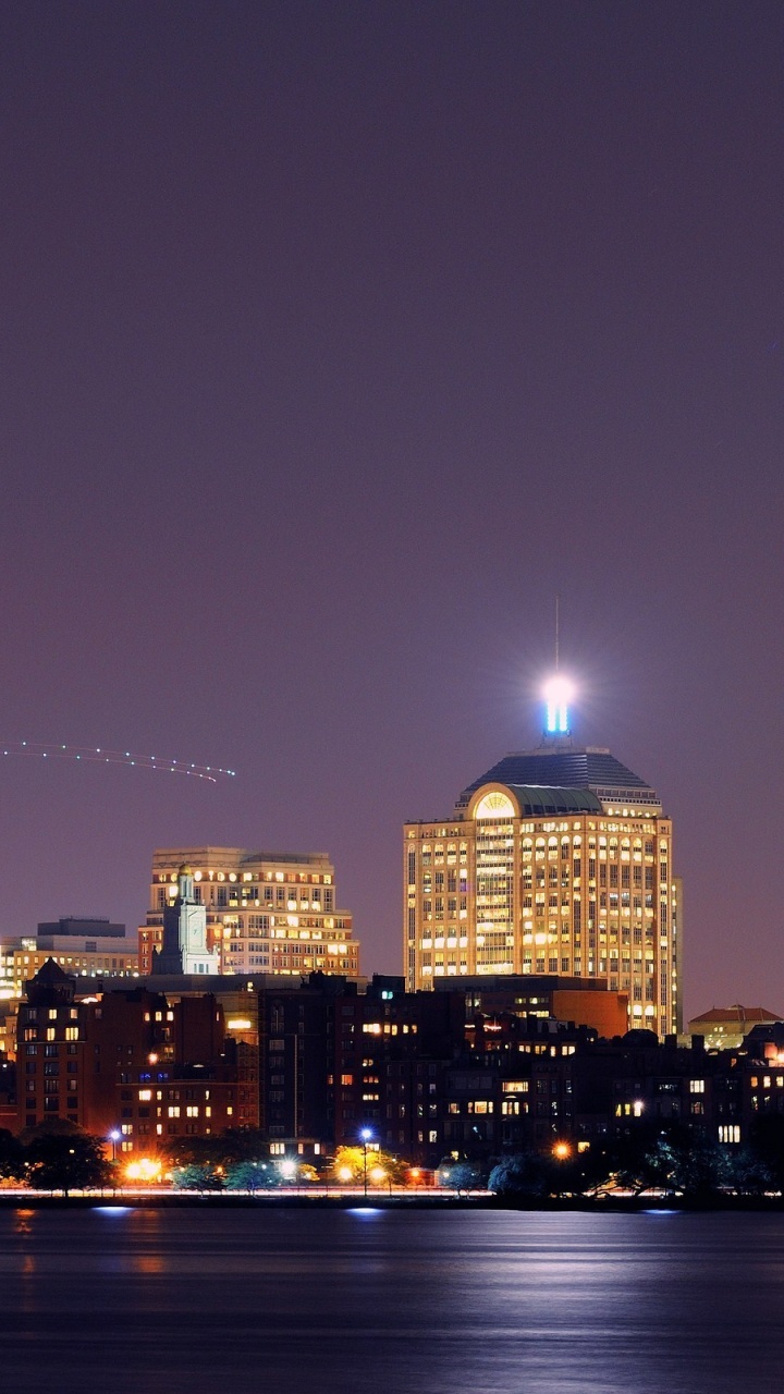City Skyline During Night Time. Wallpaper in 720x1280 Resolution