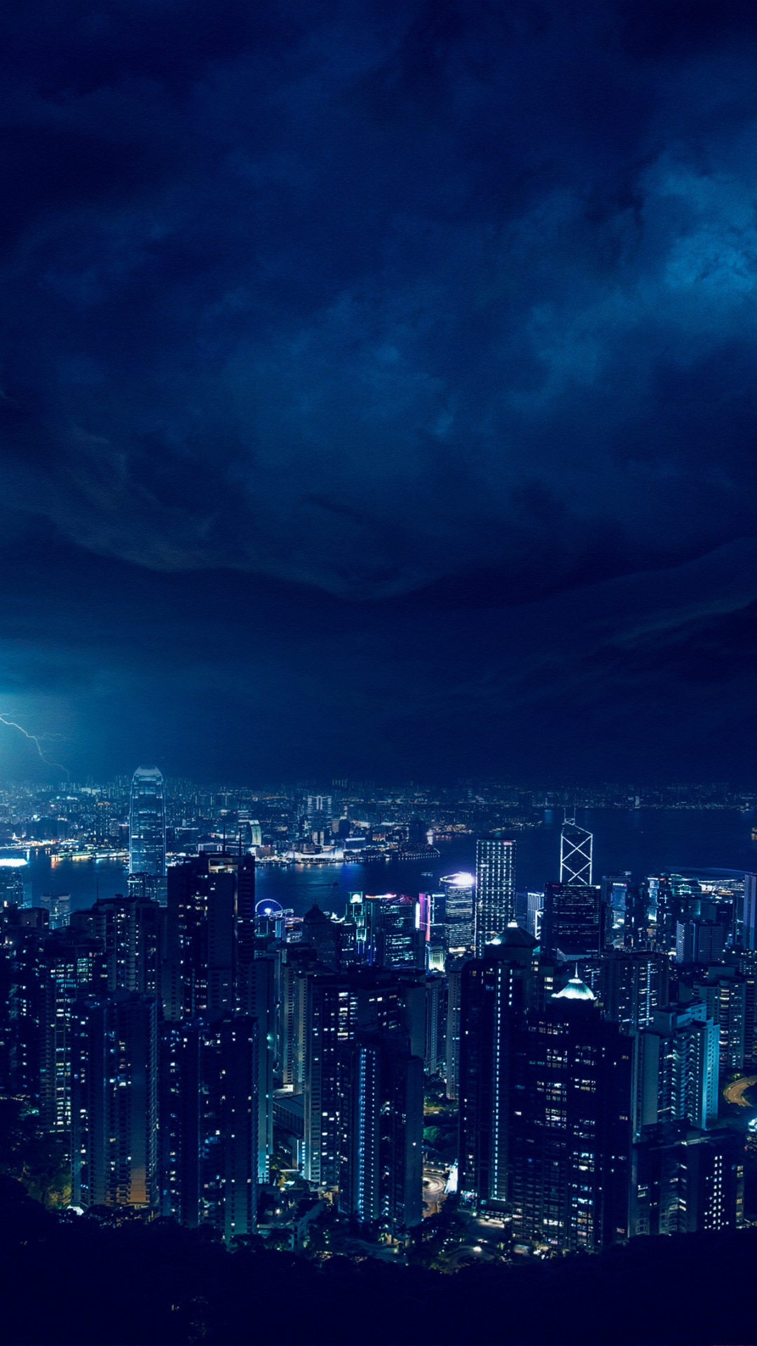 雷雨, 风暴, 城市景观, 城市, 人类住区 壁纸 1080x1920 允许