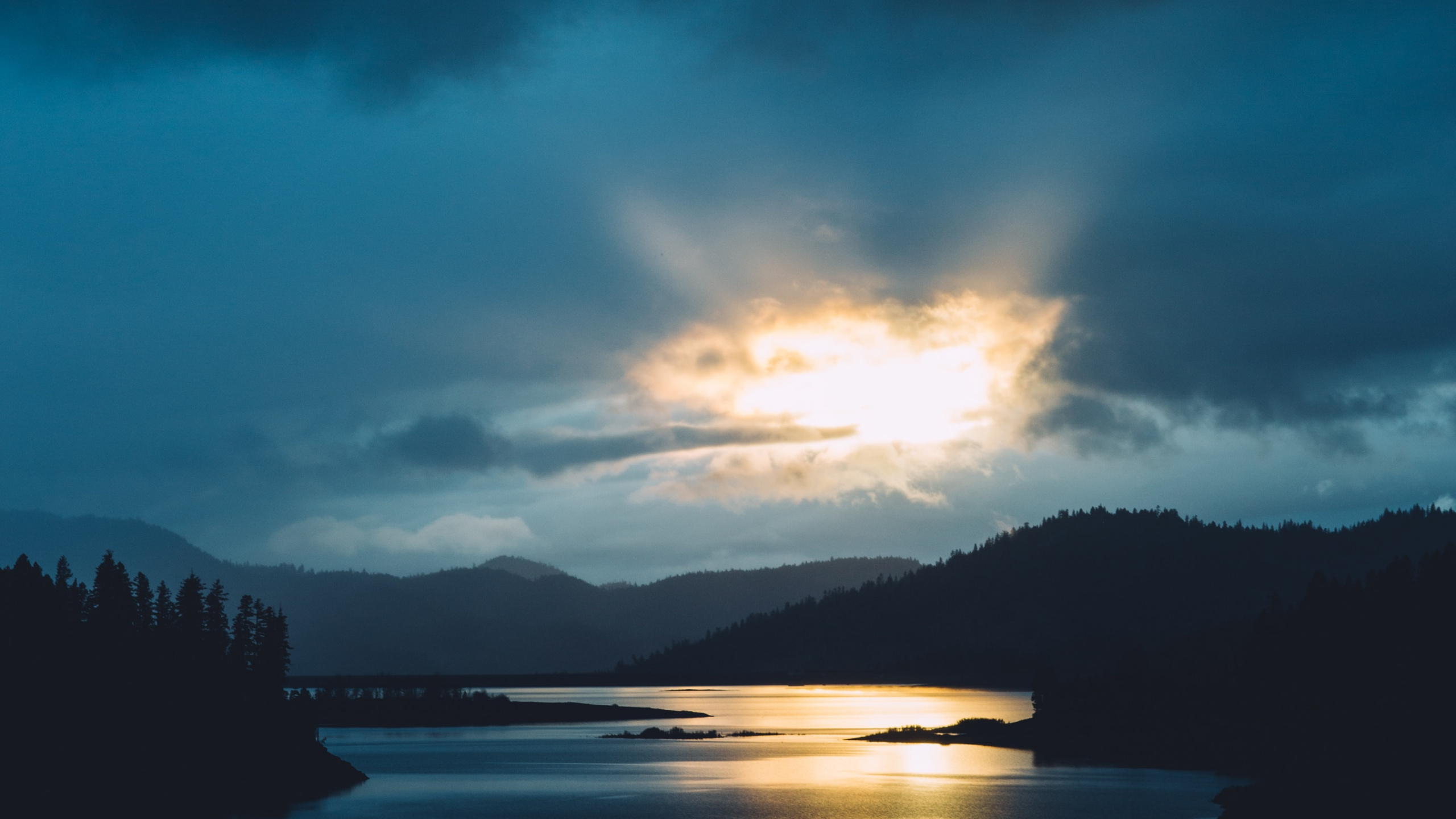 黎明, 反射, 性质, 日落, 人体内的水 壁纸 2560x1440 允许