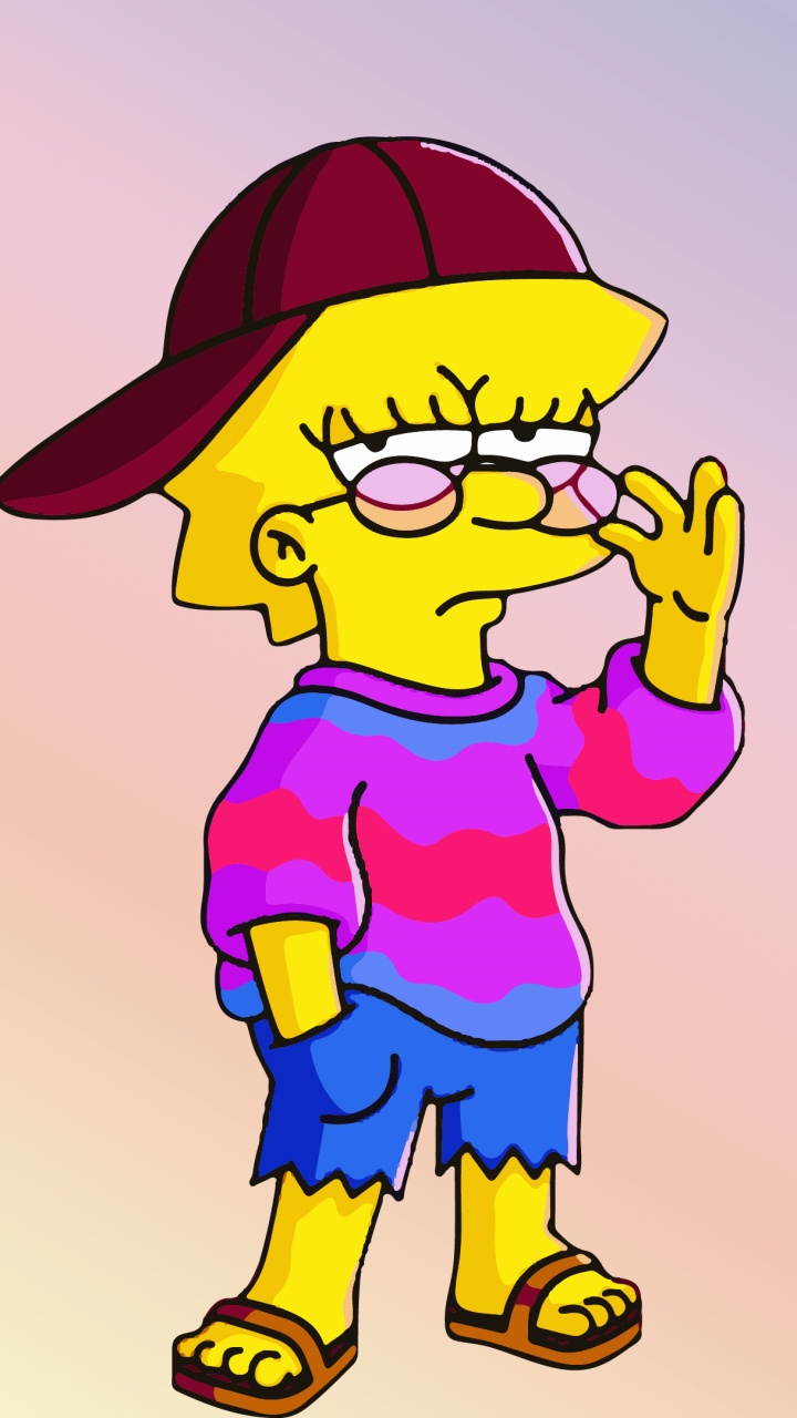 Lisa Simpson, Die Simpsons, Simpsons Telefonkasten, Bart Simpson, Homer Simpson. Wallpaper in 720x1280 Resolution