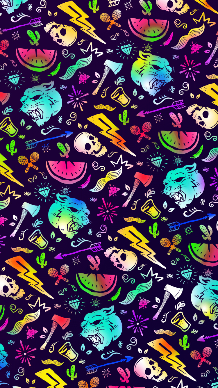 Art, Cercle, Magenta, Rectangle, Illustration. Wallpaper in 750x1334 Resolution