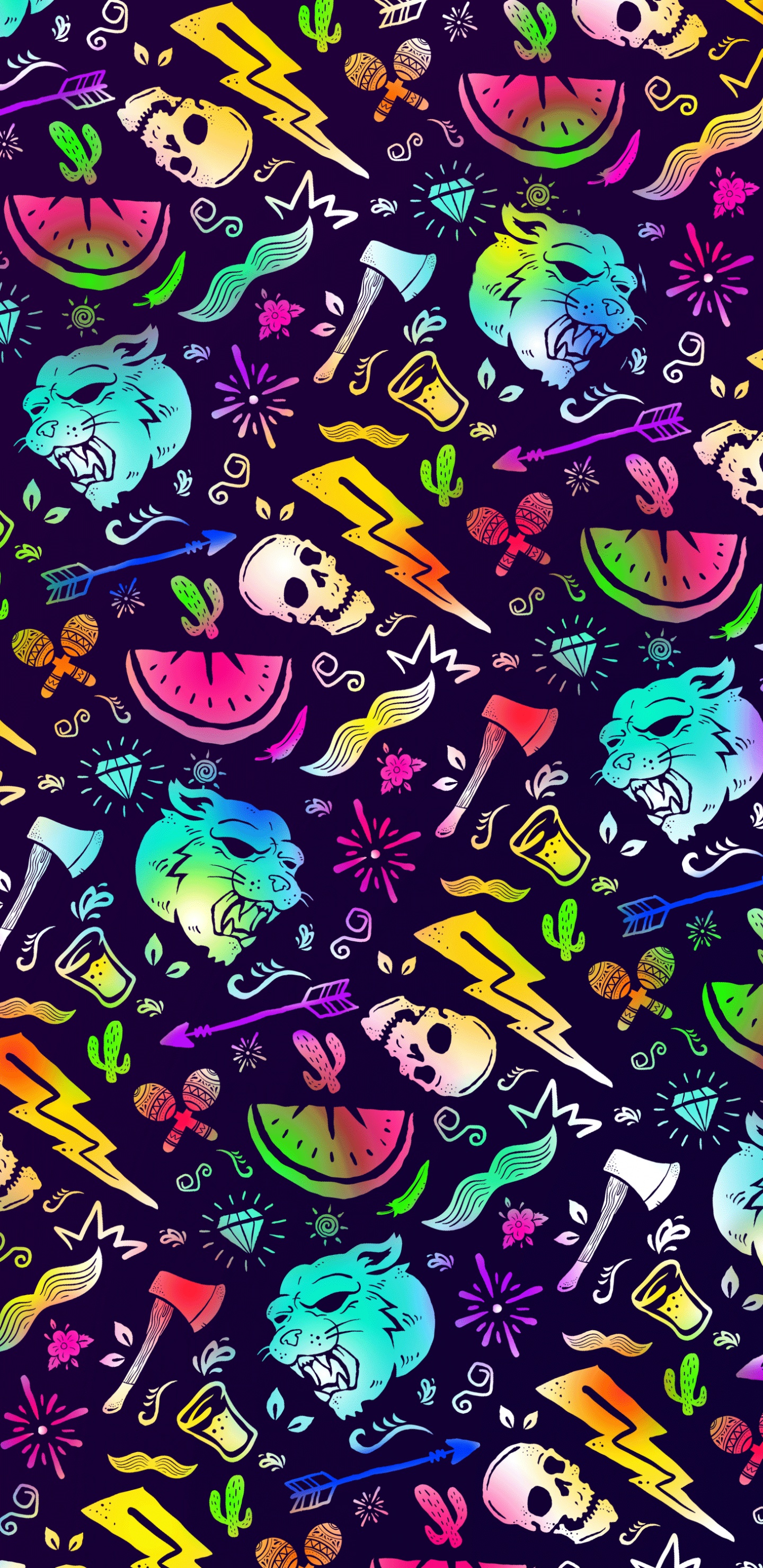 Patrón, Arte, Circulo, Magenta, Rectángulo. Wallpaper in 1440x2960 Resolution