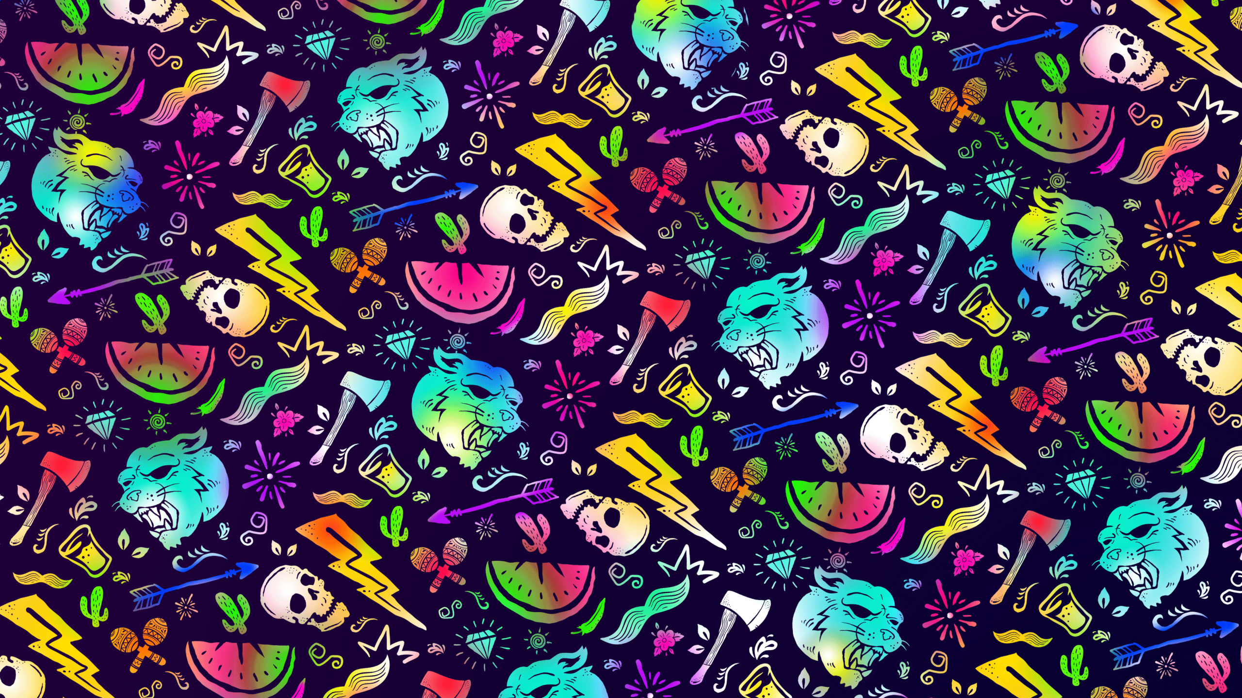 艺术, 圆圈, 电蓝色的, 品红色, 矩形 壁纸 2560x1440 允许