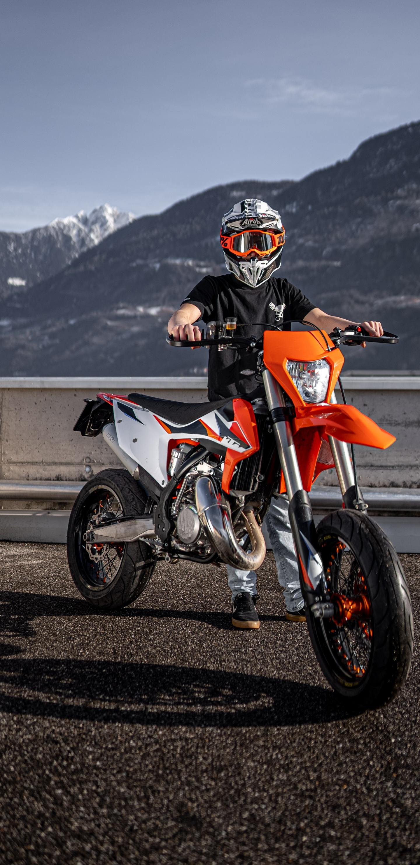 Motorcycle, Motorcycle Helmet, Motorcycling, Ktm, Helmet. Wallpaper in 1440x2960 Resolution