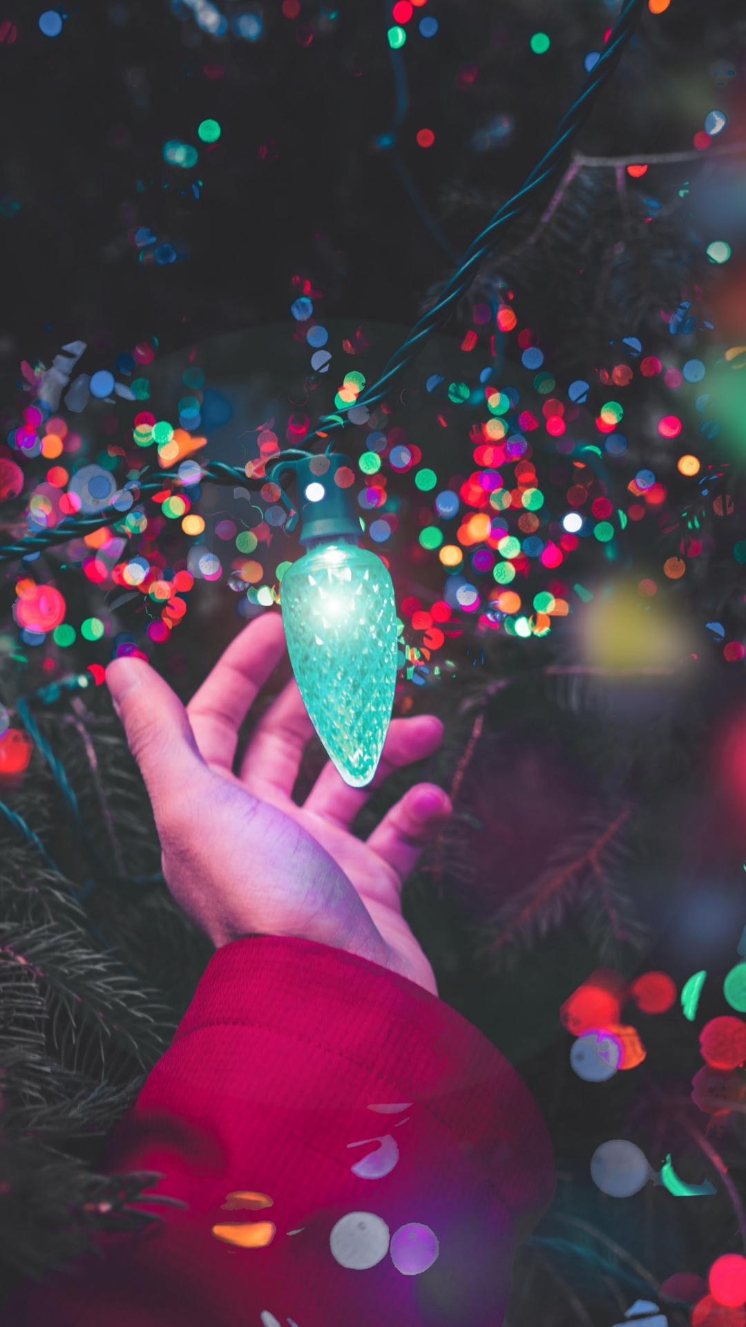 Les Lumières de Noël, Le Jour De Noël, Décoration de Noël, Arbre de Noël, Lumière. Wallpaper in 1080x1920 Resolution