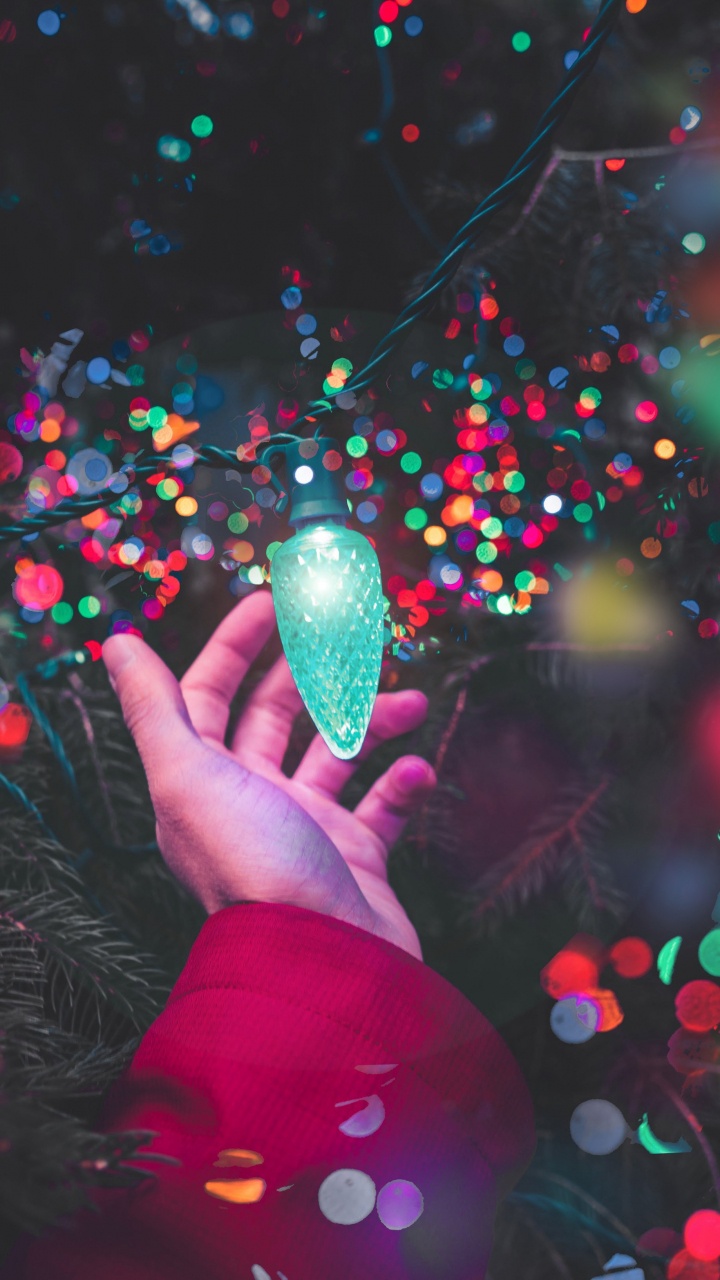 Weihnachtsbeleuchtung, Weihnachten, Weihnachtsdekoration, Weihnachtsbaum, Licht. Wallpaper in 720x1280 Resolution