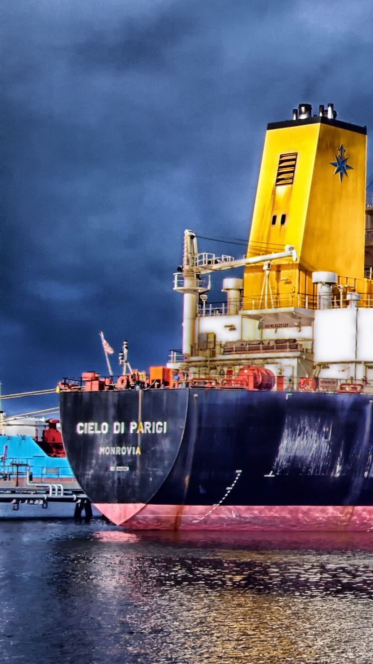 Ship, Freight Transport, Cargo Ship, Cargo, Watercraft. Wallpaper in 750x1334 Resolution
