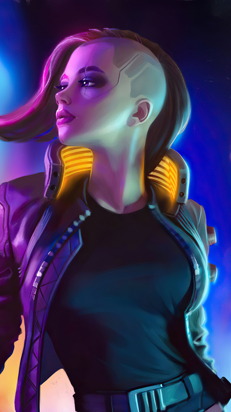 Cyberpunk 2077, Cyberpunk, Fan-Kunst, Ghostrunner, Johnny Silverhand. Wallpaper in 750x1334 Resolution