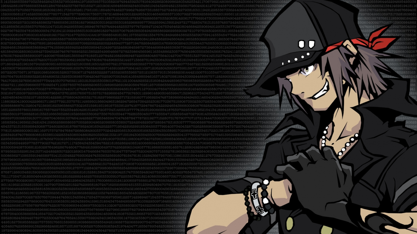 Mann im Schwarzen Anzug Anime-Charakter. Wallpaper in 1366x768 Resolution