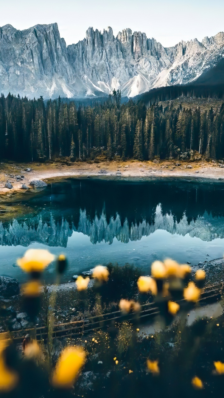 Karersee, Eau, Les Ressources en Eau, Nature, Azure. Wallpaper in 720x1280 Resolution