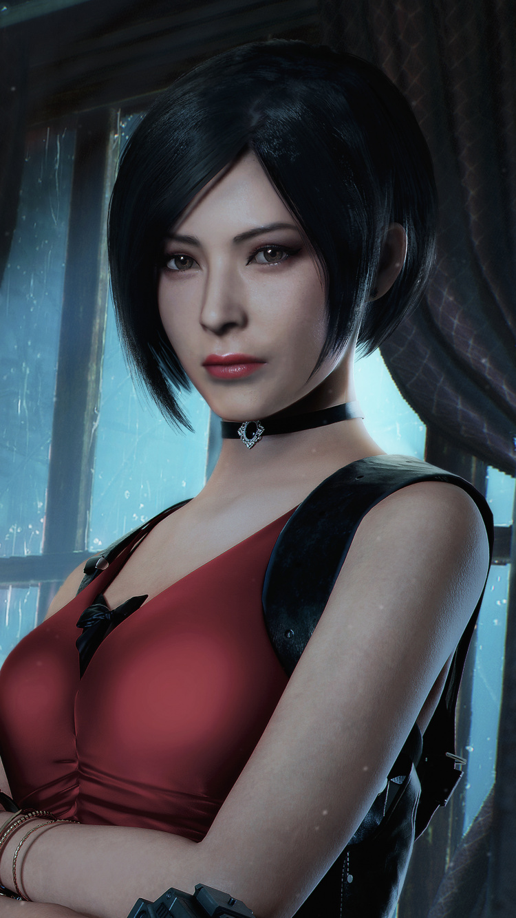 Resident Evil 2, Ada Wong, Schönheit, Modell, Lange Haare. Wallpaper in 750x1334 Resolution