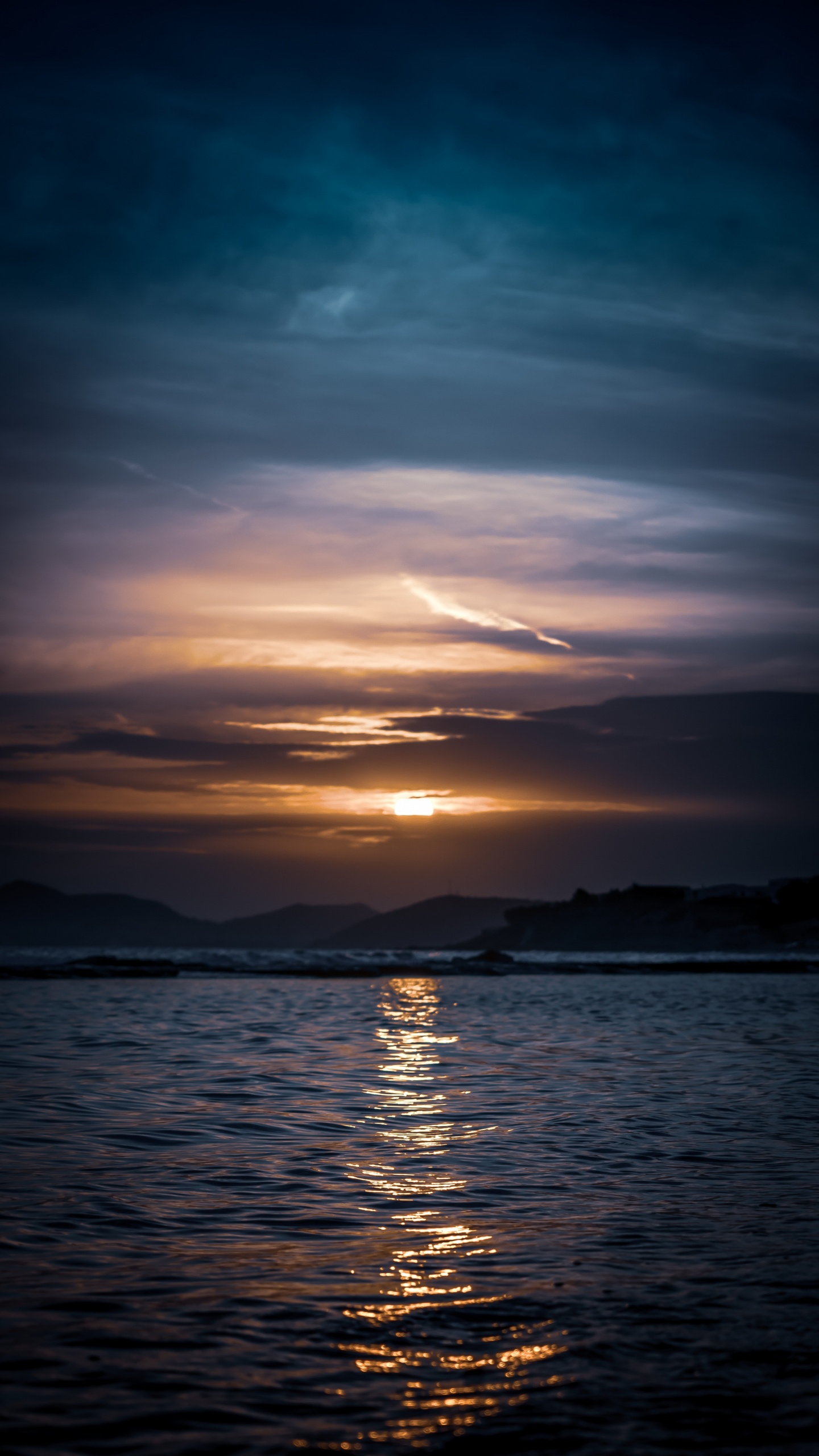 Horizon, Eau, Mer, Afterglow, Lever. Wallpaper in 1440x2560 Resolution