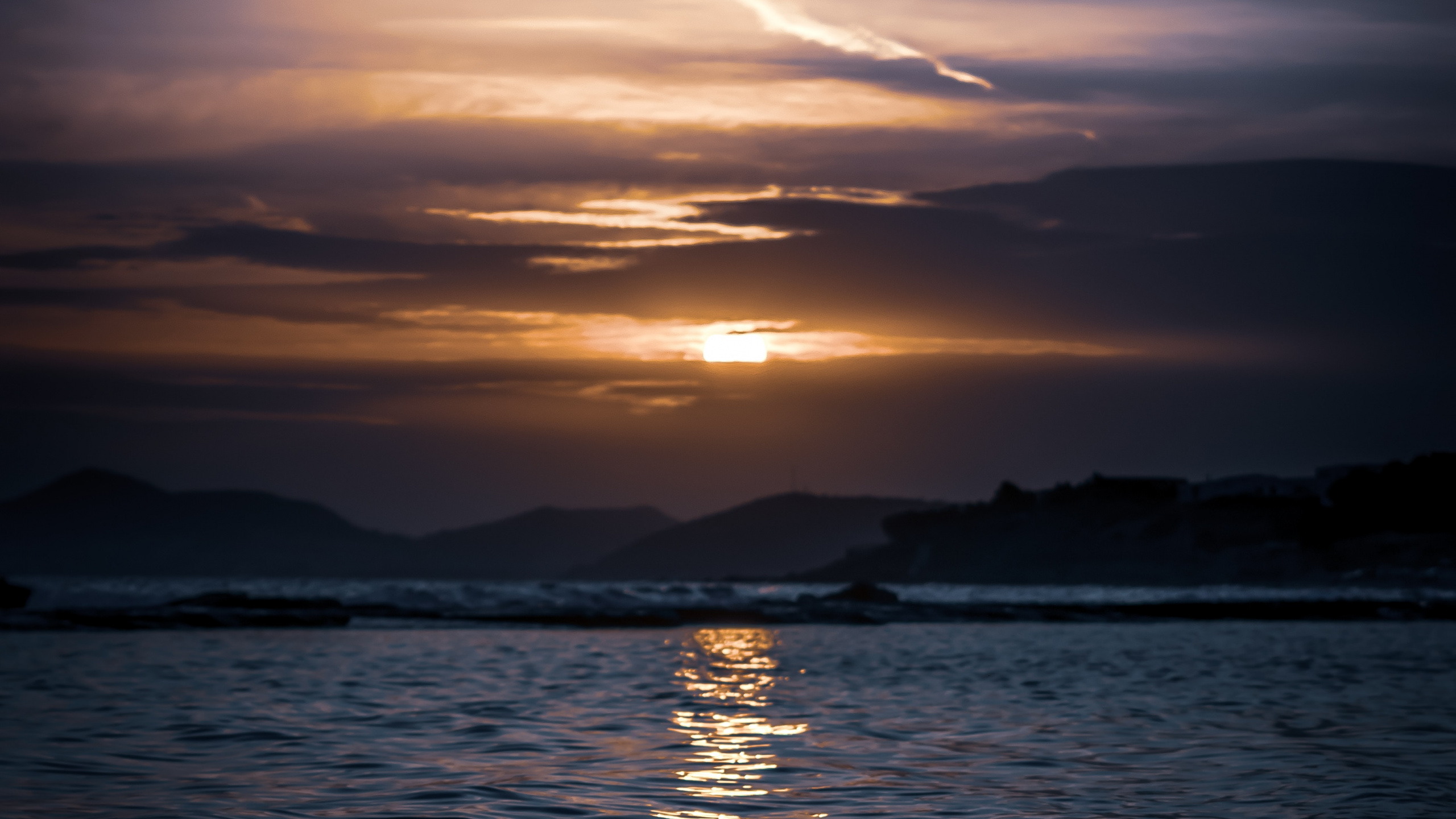 Horizon, Water, Sea, Sunset, Ocean. Wallpaper in 2560x1440 Resolution