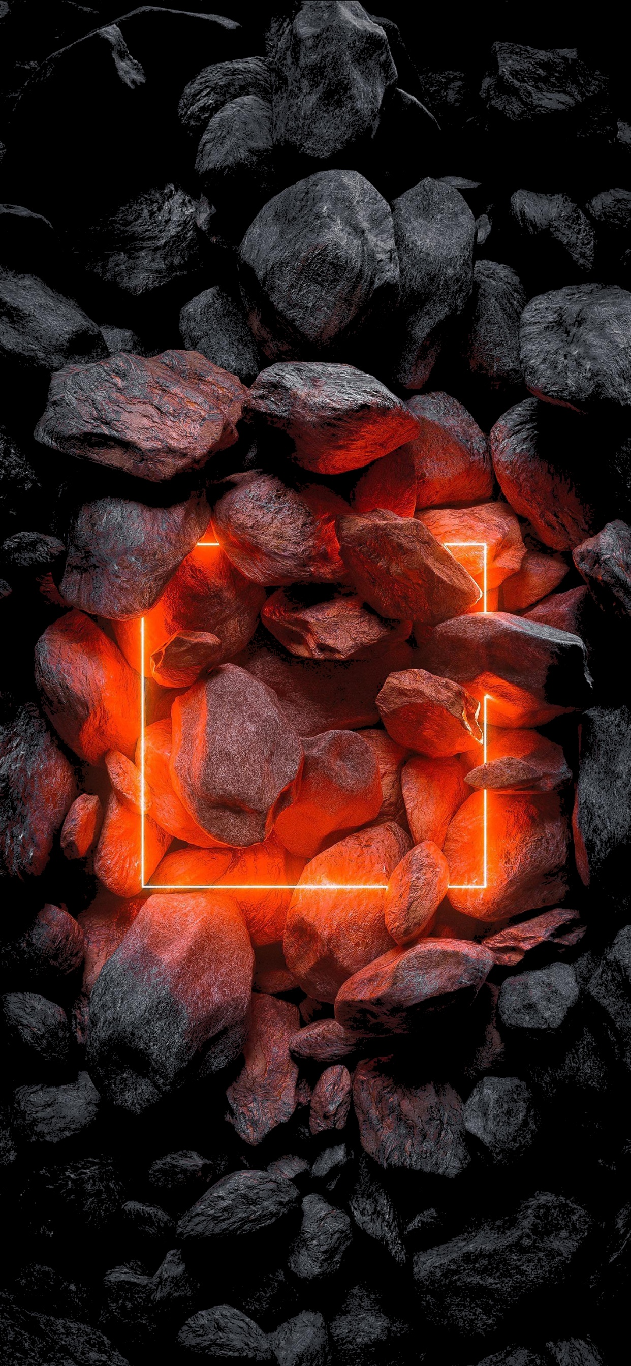 Ios, Äpfeln, Orange, Hitze, Feuer. Wallpaper in 1242x2688 Resolution