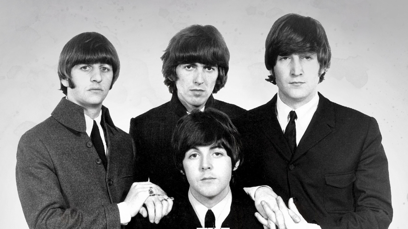 John Lennon, Ringo Starr, Paul McCartney, Die Beatles, Familie. Wallpaper in 1366x768 Resolution