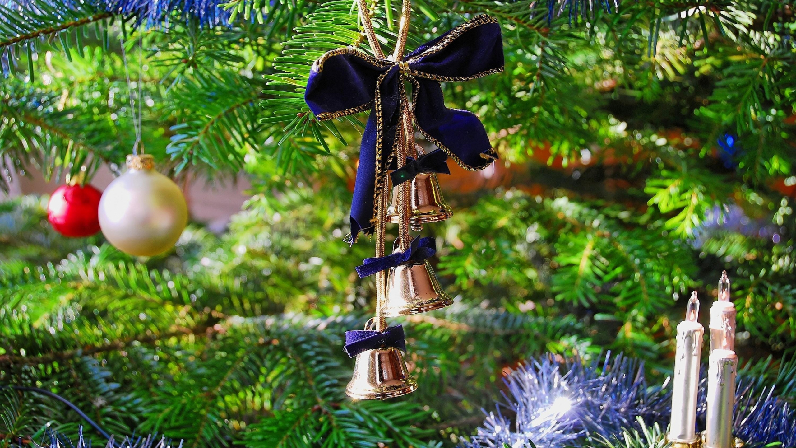 New Year, Christmas, Fir, Christmas Decoration, Christmas Tree. Wallpaper in 2560x1440 Resolution