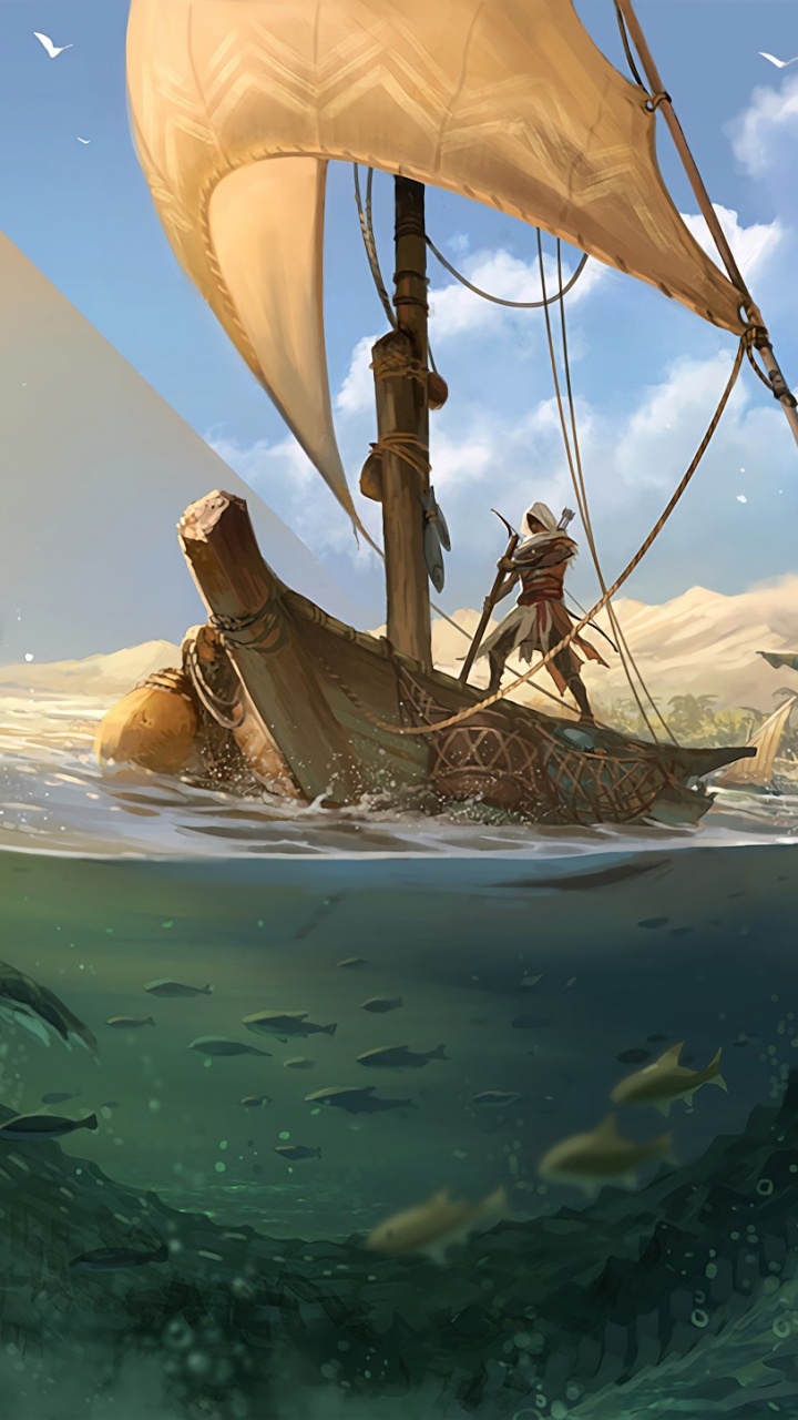 Assassins Creed Origines, Assassins Creed, Ubisoft, Les Jeux Vidéo, Ezio Auditore. Wallpaper in 720x1280 Resolution