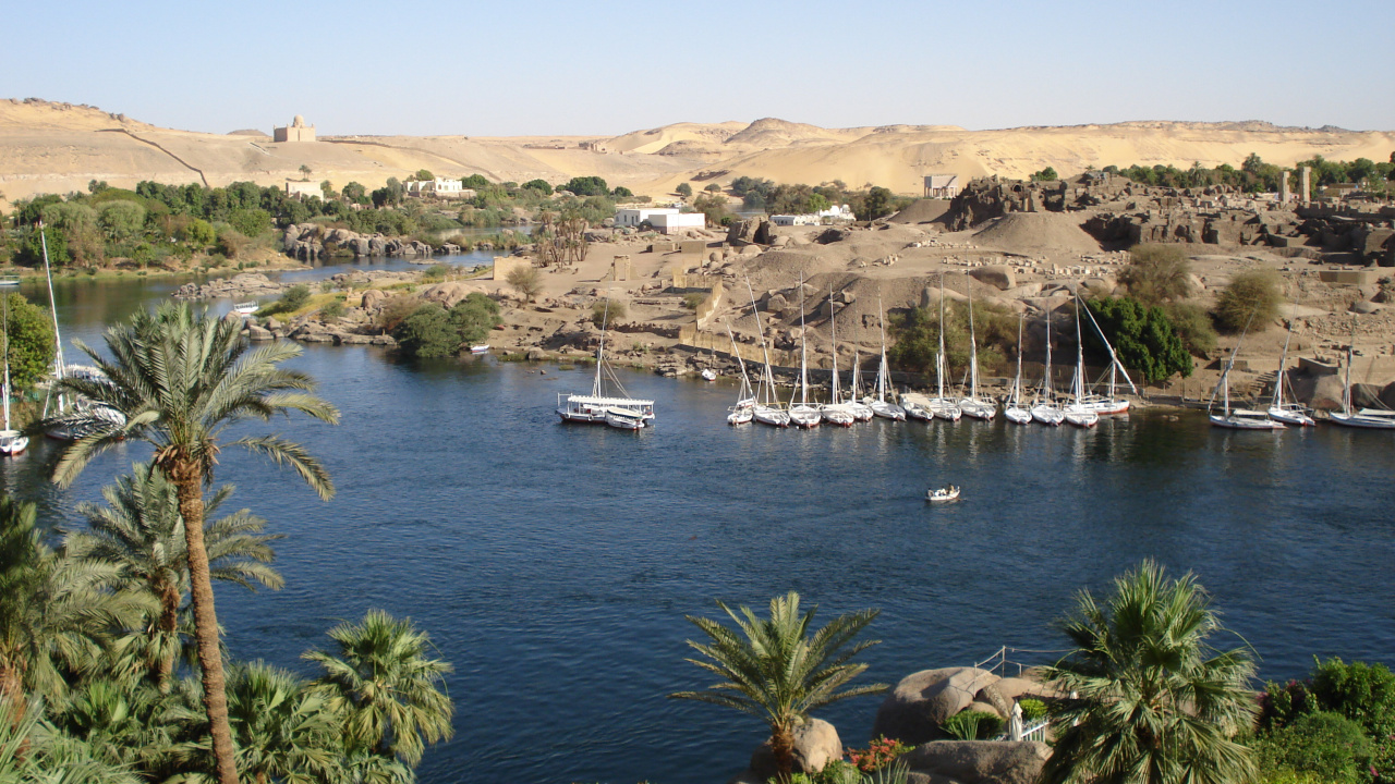 卢克索, 阿斯旺, Wadi, 植物群, 大海 壁纸 1280x720 允许