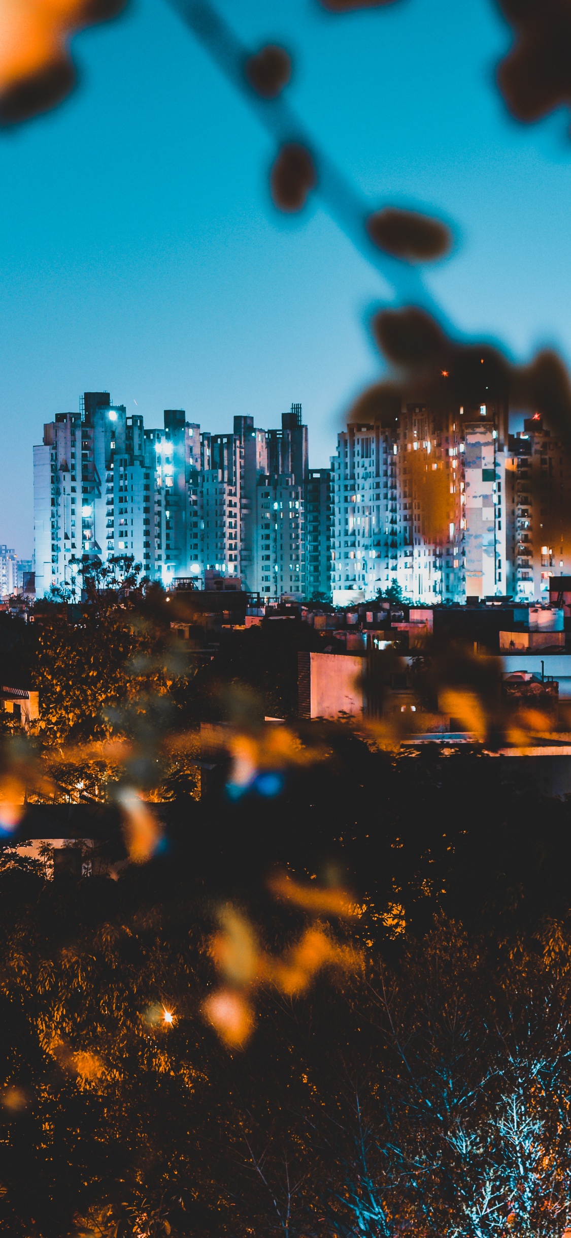 天空, 光, 建筑, 人类住区, 城市景观 壁纸 1125x2436 允许