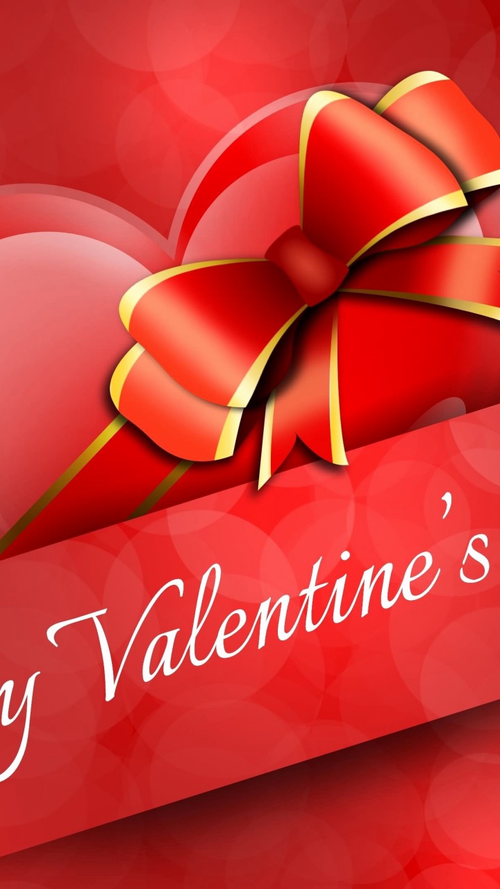 Valentines Day, Red, Heart, Text, Love. Wallpaper in 720x1280 Resolution