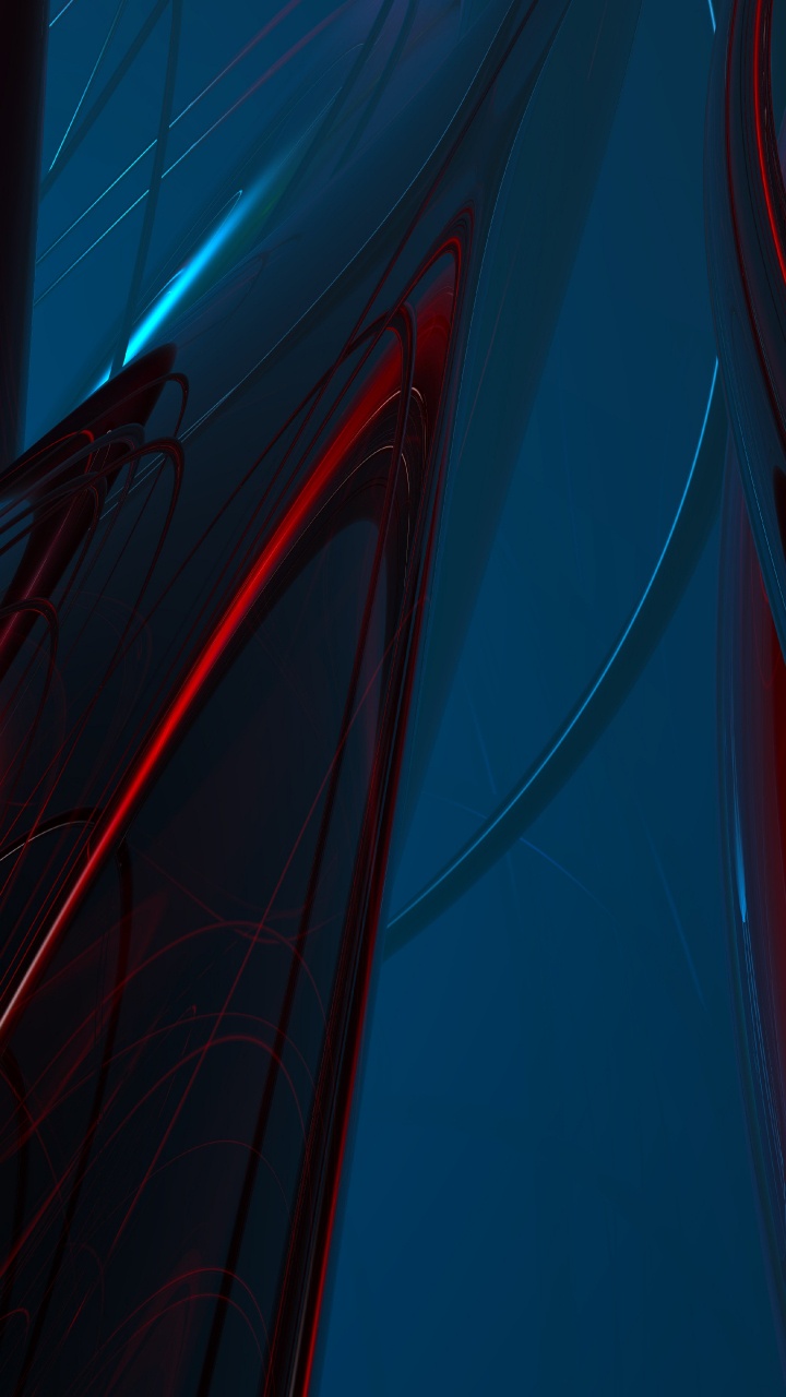 Blaue Und Rote Lichtstreifen. Wallpaper in 720x1280 Resolution