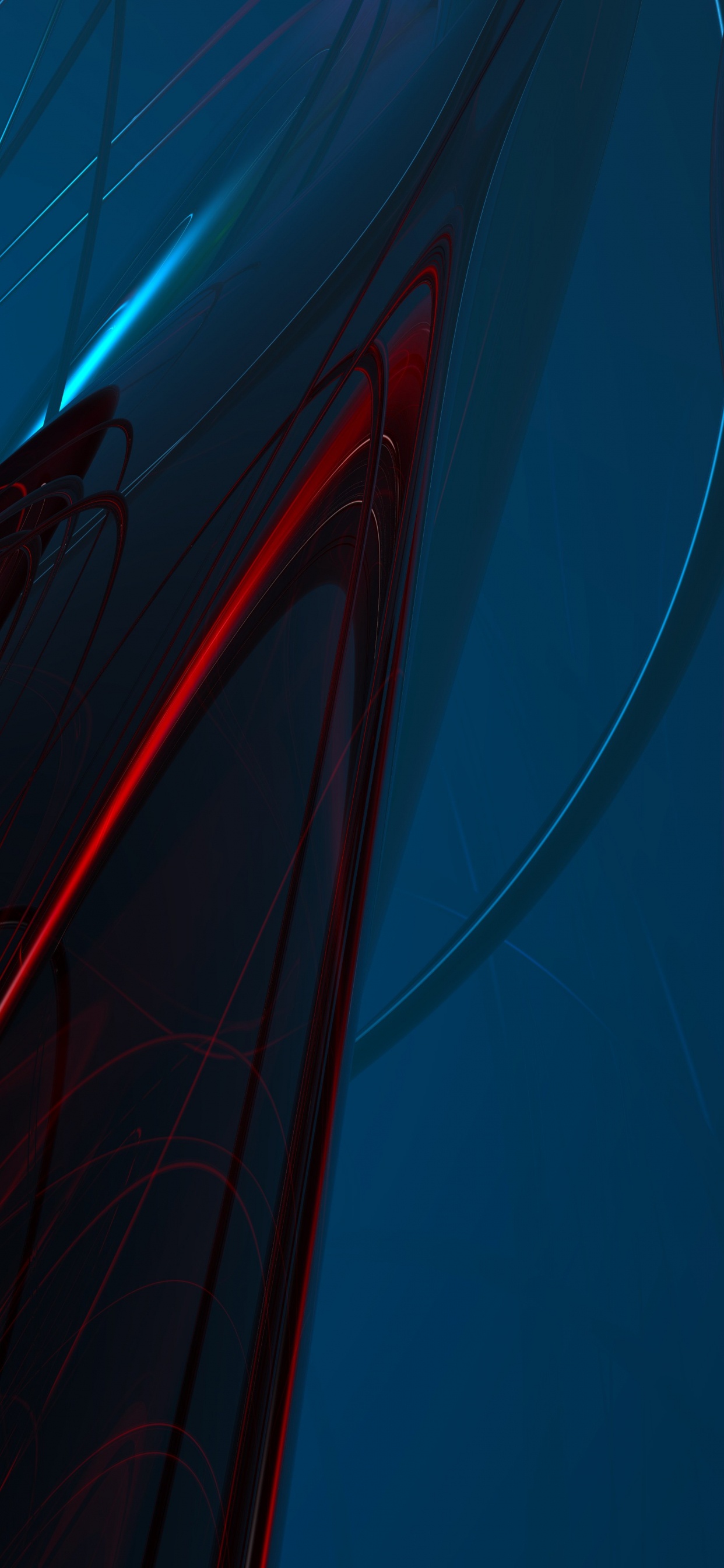 Blue and Red Light Streaks. Wallpaper in 1242x2688 Resolution
