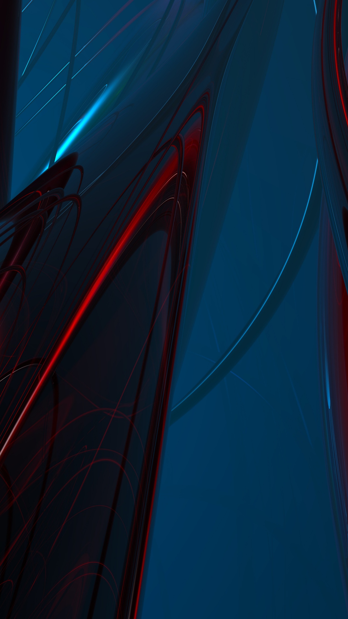 Blue and Red Light Streaks. Wallpaper in 1440x2560 Resolution