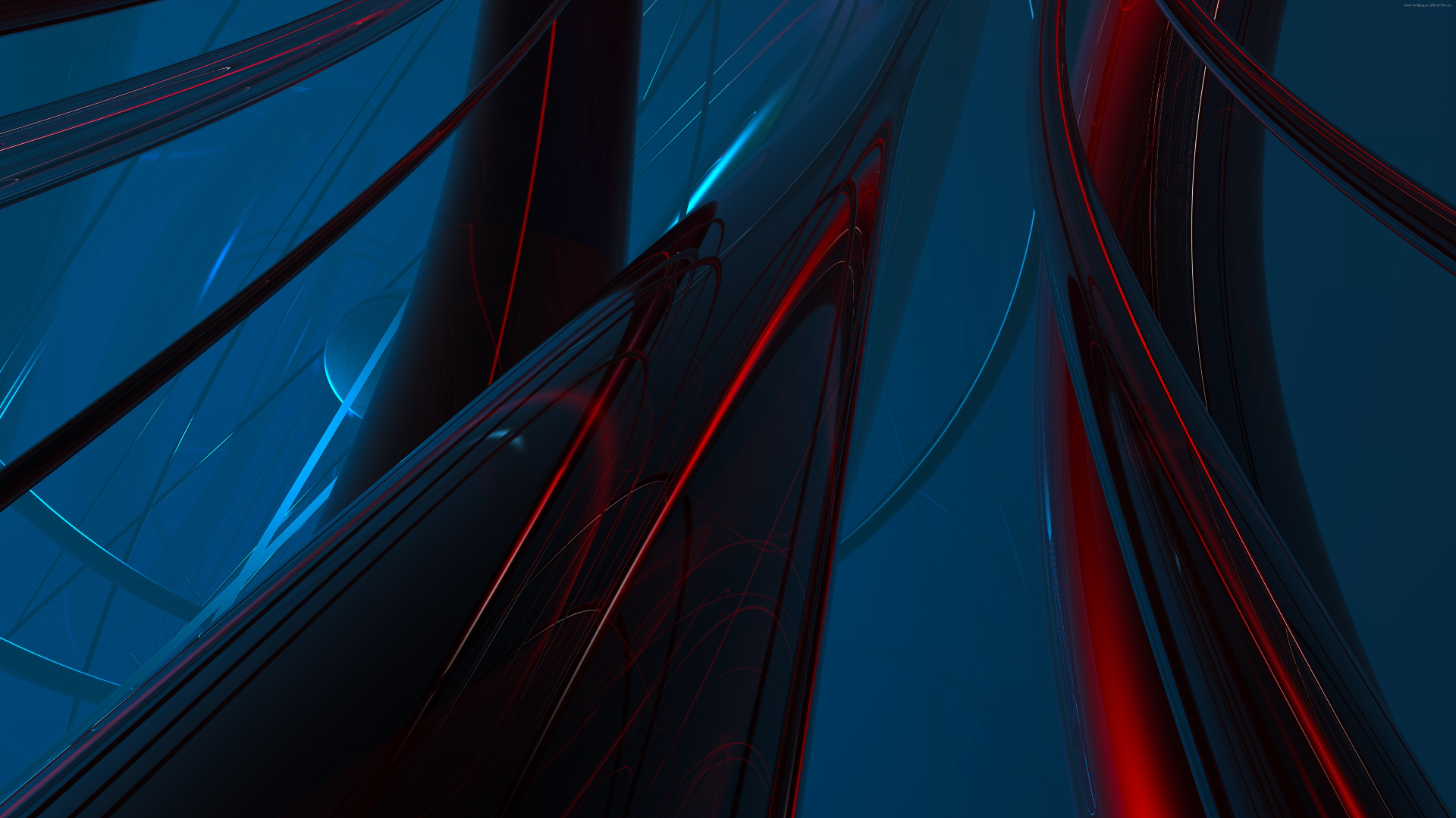 Blue and Red Light Streaks. Wallpaper in 1920x1080 Resolution