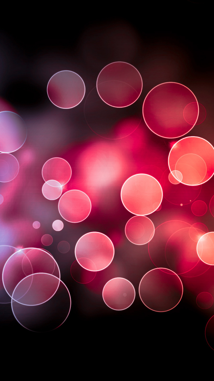 Luces Bokeh Rojas y Blancas. Wallpaper in 750x1334 Resolution