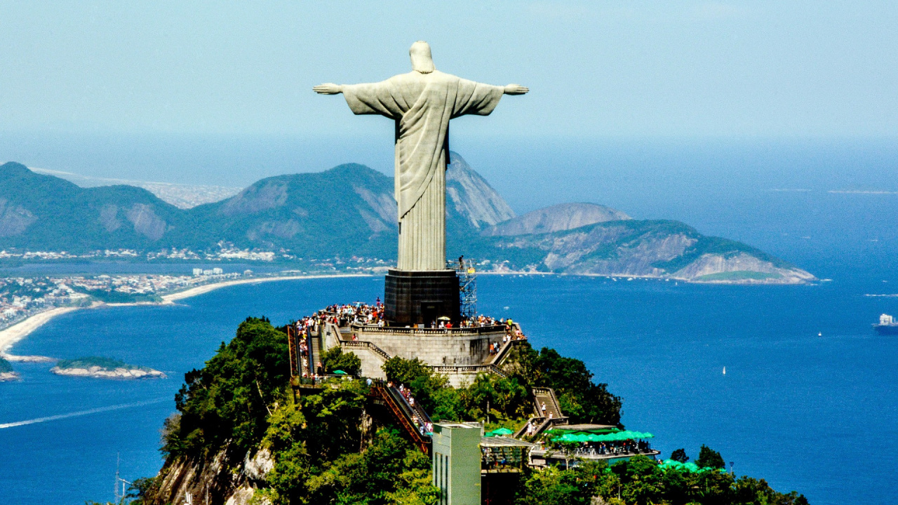 Brazil Christ The Redeemer, Corcovado, New7Wonders of The World, Tourist Attraction, Sculpture. Wallpaper in 1280x720 Resolution