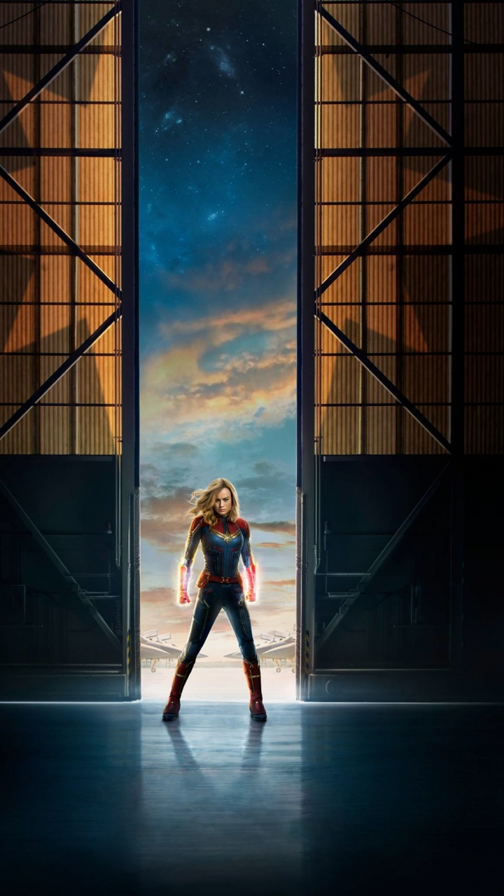 Banpo Hangang Park, Brie Larson, Captain Marvel, Carol Danvers, Marvel Studios. Wallpaper in 720x1280 Resolution