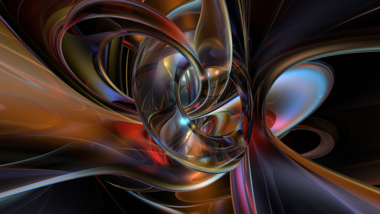 Braune Und Blaue Abstrakte Malerei. Wallpaper in 1280x720 Resolution