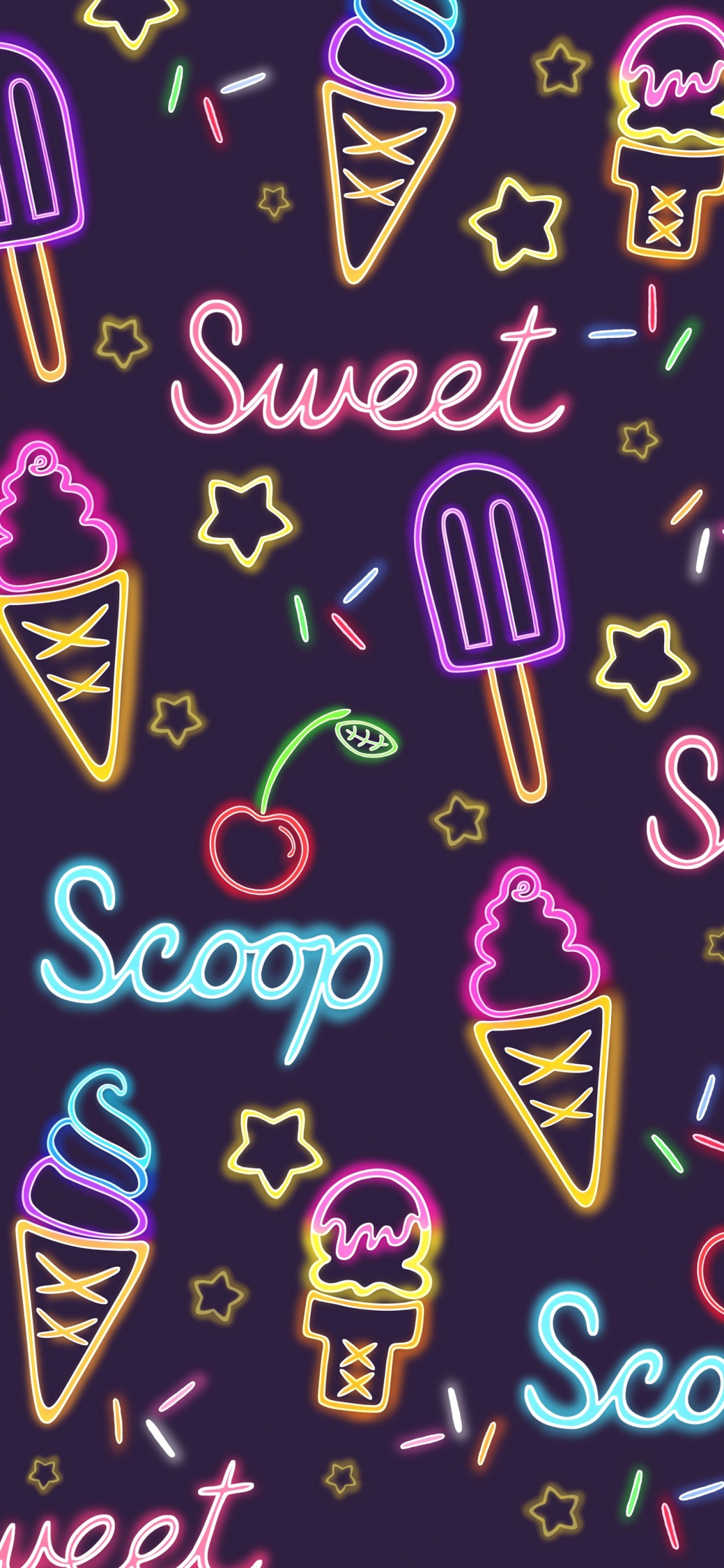 Eis, Ice Cream Cone, Creme, Dessert, Gelato. Wallpaper in 1125x2436 Resolution