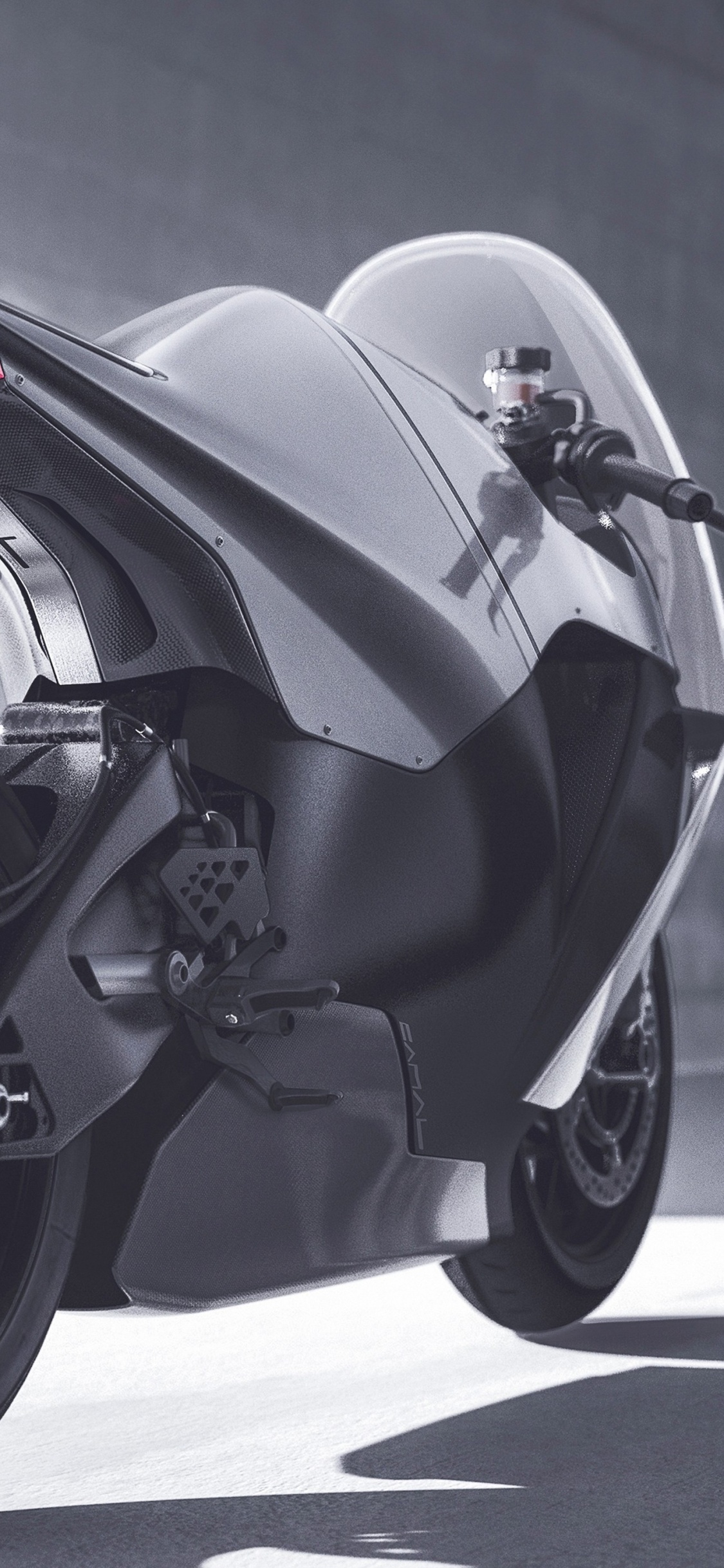 Black and Red Sports Bike. Wallpaper in 1125x2436 Resolution