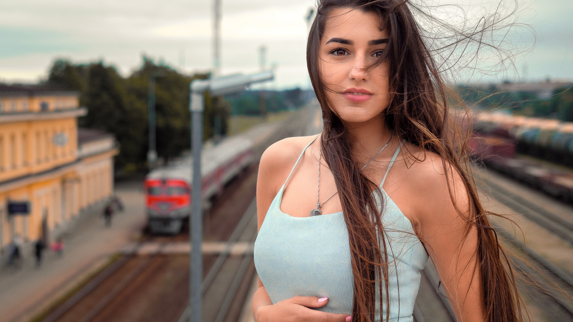 Les Cheveux Bruns, Cheveu, Les Cheveux Longs, Coiffure, Beauté. Wallpaper in 1920x1080 Resolution