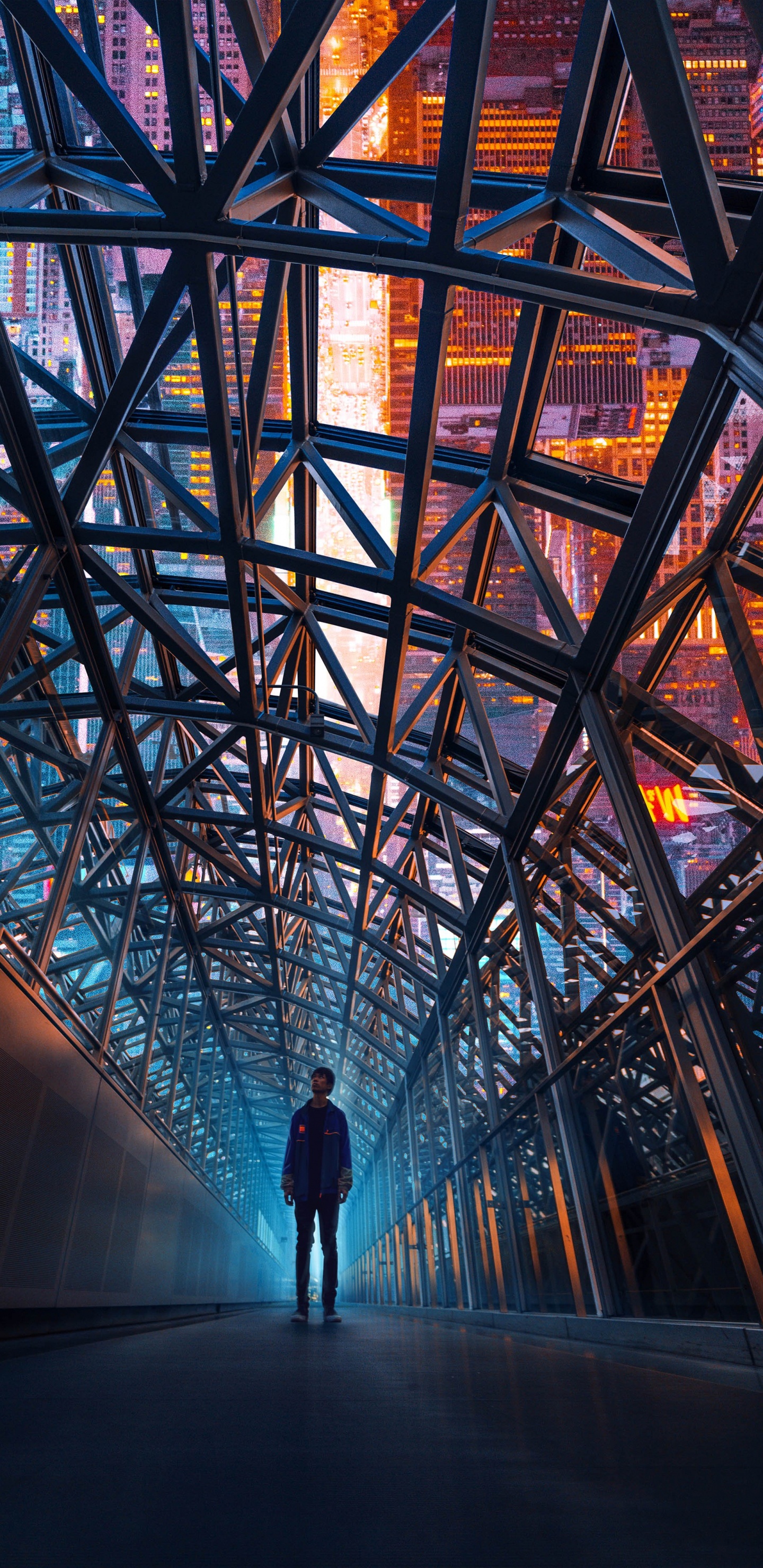 Landmark, Light, Infrastructure, Triangle, Building. Wallpaper in 1440x2960 Resolution