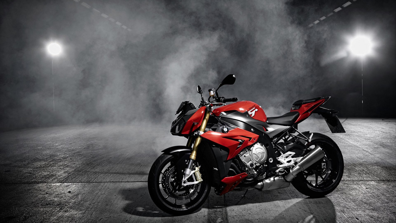 Orange and Black Sports Bike on Road. Wallpaper in 1280x720 Resolution