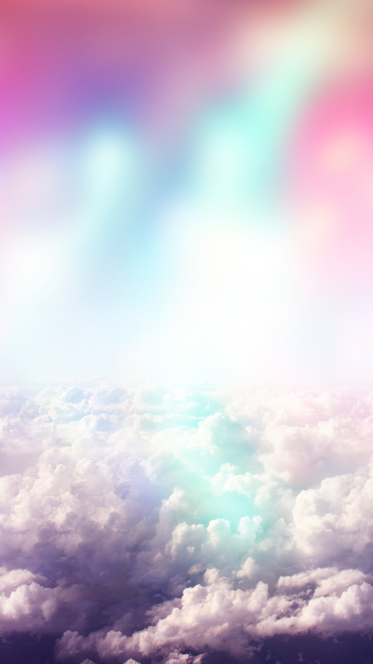 White Clouds and Blue Sky. Wallpaper in 750x1334 Resolution