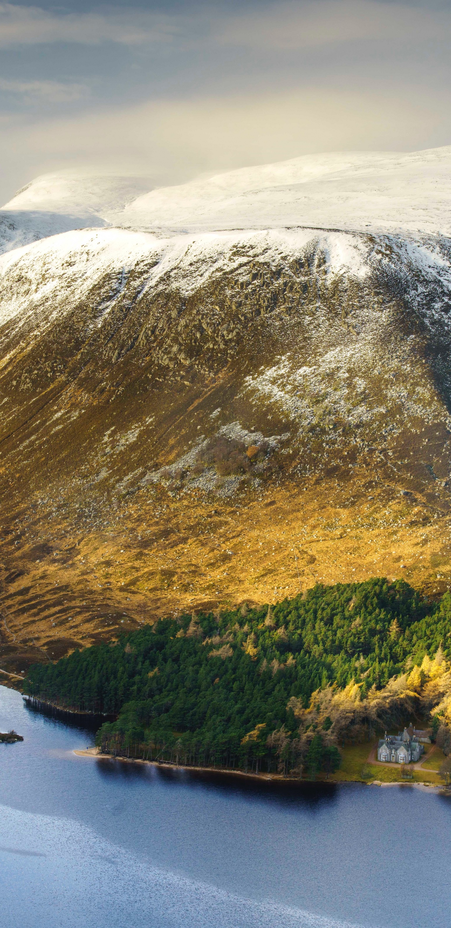 Nature, Château de Balmoral, Loch Muick, Domaine de Mar Lodge, Eau. Wallpaper in 1440x2960 Resolution