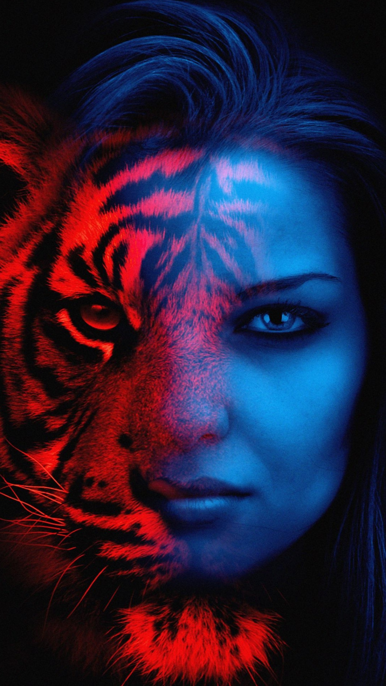 Head, Telephone, Eyelash, Art, Magenta. Wallpaper in 750x1334 Resolution