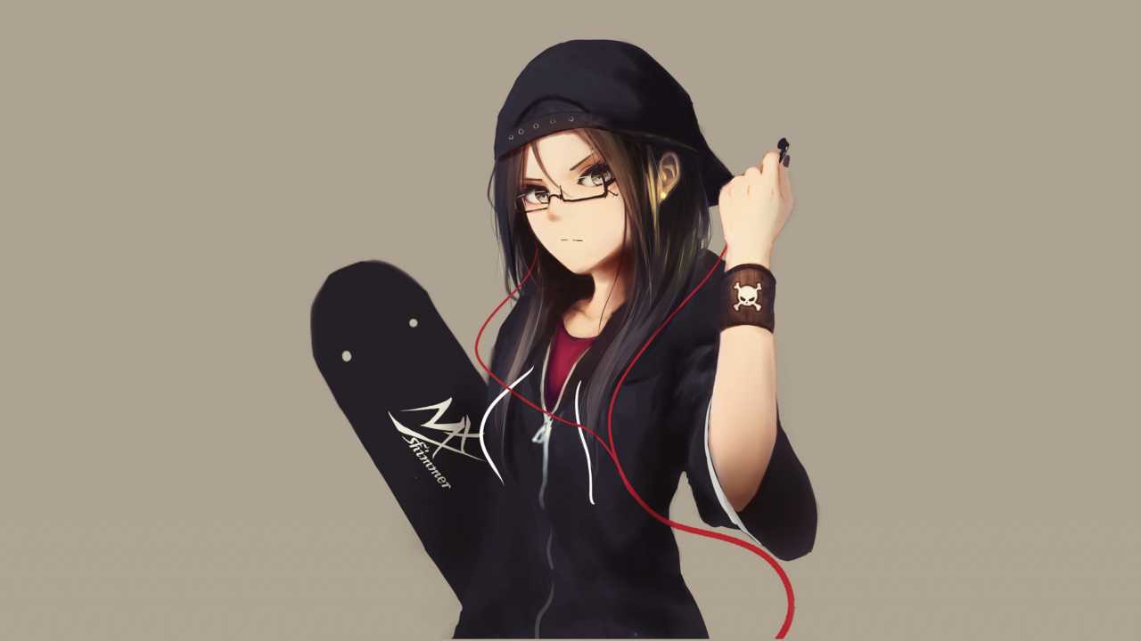 Woman in Black Hoodie With Black Hat. Wallpaper in 1280x720 Resolution