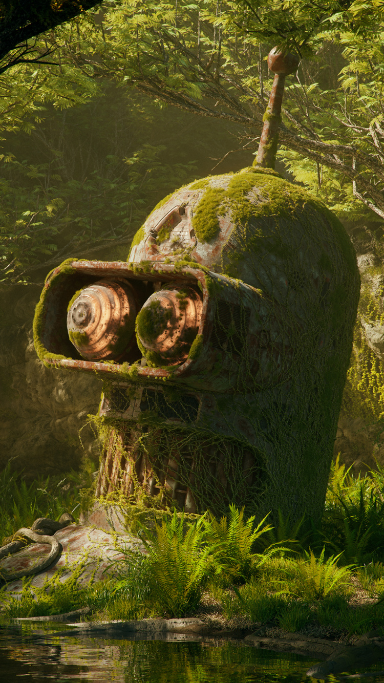 Bender, 菲利普J炒, 里拉, 卡通, 汽车轮胎 壁纸 750x1334 允许