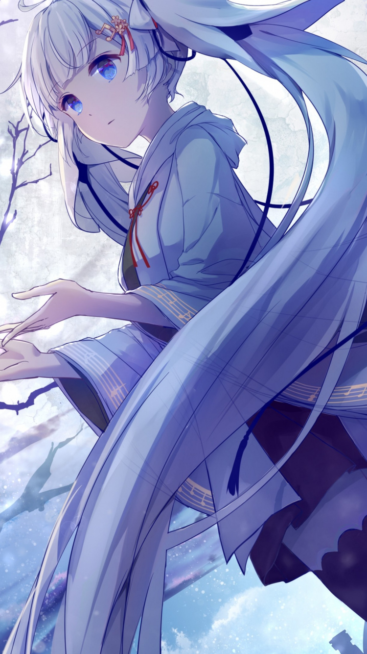 Personnage de Dessin Animé D'oiseau Jaune et Blanc. Wallpaper in 750x1334 Resolution